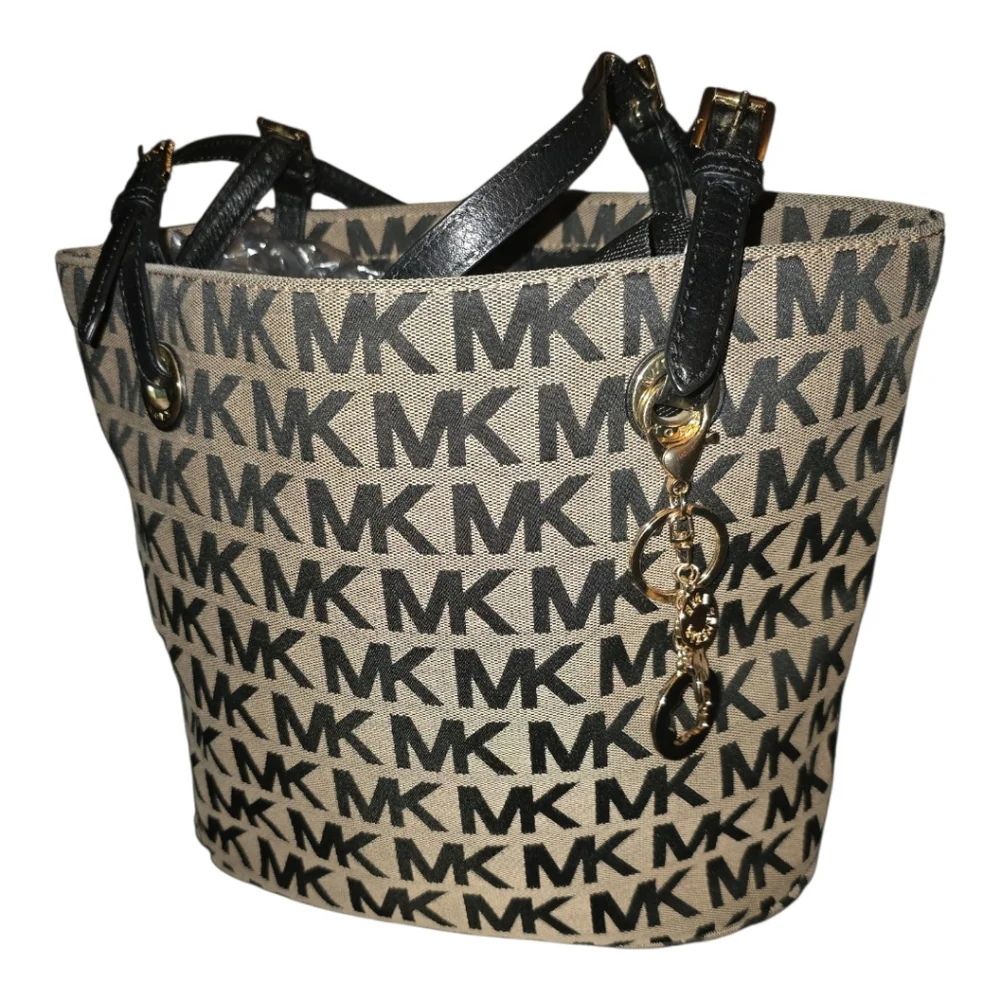 Michael Kors Black and Tan Tote Bag - Picture 1 of 12